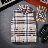 Men's Vest Casual Sleeveless Jacket Men Jacket Outdoor Sports Plaid for Men Vest Warm