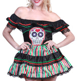 Jalisco Dressing Skull Women's Short Skirt Costumes