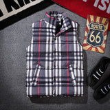 Men's Vest Casual Sleeveless Jacket Men Jacket Outdoor Sports Plaid for Men Vest Warm