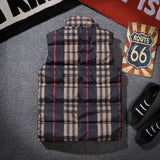 Men's Vest Casual Sleeveless Jacket Men Jacket Outdoor Sports Plaid for Men Vest Warm