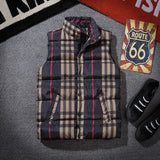 Men's Vest Casual Sleeveless Jacket Men Jacket Outdoor Sports Plaid for Men Vest Warm