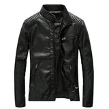 1970 East West Leather Jacket Autumn and Winter PU Leather Coat Men Washed Leather Jacket Men Fleece Padded Coat Pull