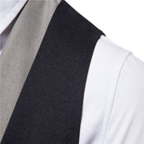 Men's Dress Vests Business Waistcoat Men's V-neck Suit Vest