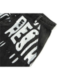 Mens Jean Shorts High Street Fashion Brand Letter Printed Denim Shorts Men's Street Fashion Loose Straight Shorts