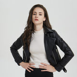 Urban Leather Jacket New Spring and Autumn Women's Clothing Small Leather Coat Women Lapel Short Slim Pu Motorcycle Jacket Small Coat