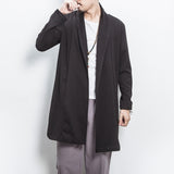 Fall plus Size Retro Sports Men's Casual Mid-Length Trench Coat Solid Color Slim Jacket Men Spring Trench Coat