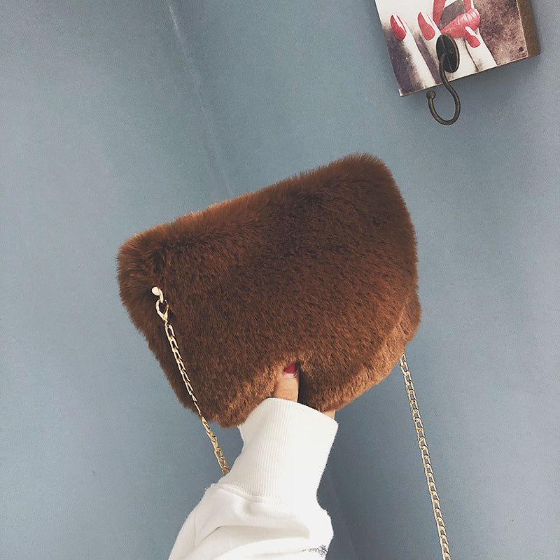 Furry Chain Small Bag Crossbody Plush Ladies' Bag