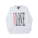 Vlone Sweatshirt Autumn and Winter Men's Clothing Wholesale Fashion Popular Large V Long Sleeve Tshirt