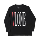 Vlone Sweatshirt Fashion Men's Personality plus Size Retro Sports Long Sleeve Tshirt