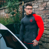 Gyms Fitness Men Sports Hoodie Bodybuilding Workout Jogging Men's Athletic Sweatshirts Fall/Winter Men's Hooded Sweater Sports and Leisure Running Zip Top