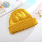 Mens Beanies Cold Hat Men's Autumn and Winter Knitted Hat Baotou Woolen Cap