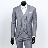 Burgundy Suit Men's Suit Set One Button Work All-Match Suit Slim-Fitting Suit Temperament Men