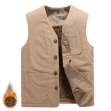Mens Dress Vests Business Waistcoat Male plus Size Vest Autumn and Winter Vest Solid Color Fashion