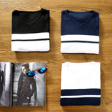 Men's Winter Men's V-neck Pullover Sweater Sweater Fashion Trend Casual Bottoming Shirt Men Pullover Sweaters