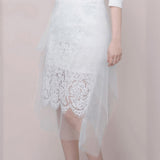 Women Skirt & Blzer Suit Uniform Designs Formal Style Office Lady Bussiness Attire Long Sleeve Lace Mesh Skirt