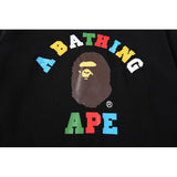 A Ape Print Sweatshirts Autumn and Winter New Camouflage Color Printed Logo Male and Female Couples Wear Pullover