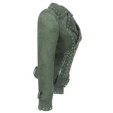 Punk Leather Jacket with Spikes Women's Heavy Industry Rivets Pu Coat Personality Punk Handsome Jacket
