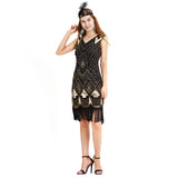 Flapper Dress Vintage Dress Banquet Evening Gown Beaded Sequin Dress