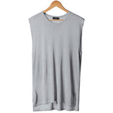 Men T Shirts Casual Tops Men's Tencel Sweater Thin Vest Sleeveless Knitwear