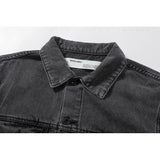 Autumn Letter Arrow Denim Jacket Coat Men And Women Owt