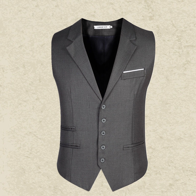 Tuxedo Vests Men Suit Vest Men's Fashion Men's Suit Collar Vest Man Slim Lapel Vest Men's Vest