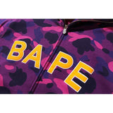 A Ape Print Hoodie Men's Sports Camouflage Embroidered Letter Hooded Sweater Coat