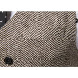 Tuxedo Vests Men Suit Vest Men's Autumn and Winter Double Breasted Waistcoat Men's Suit British Waistcoat