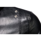 Men's Clothing Fall plus Size Men's Leather Polo Shirt Fashion Leather Jacket Coat Men Coat Men Winter Outfit