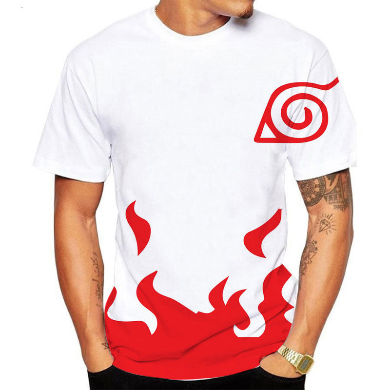 Anime Tshirts Aesthetic Men's Shirt Anime Short-Sleeved T-shirt Men's 3D Digital Printing Men's Large Size T-shirt