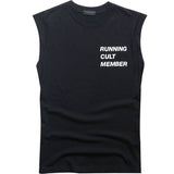 Men's T Shirt Casual Tops Vest Back Letter Print Sleeveless T-shirt Men's Clothing