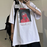 Harajuku Clothing Men's Tshirt Classic Retro Shirts Summer Printed Short-Sleeved T-shirt Men's and Women's Tops Tide