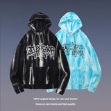 Men Fall Fall Vintage Tie-Dye Hooded Top