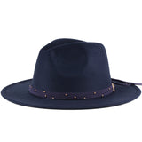Fedora Hat British Autumn and Winter Top Hat Woolen Wool-like Felt Hat