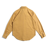 Men Shacket Long Sleeve Autumn Shirt Autumn Leisure Shirt Solid Color Plain Weave Workwear Shirt