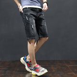 Men Jean Shorts Men's Jeans Summer Denim Shorts Men's Fifth Pants Men's Loose