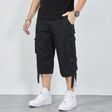 Men's Capris Pants below the Knee Shorts Summer plus Size Workwear Men's Loose Casual Shorts