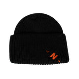 Mens Beanies Thickened Letter Embroidery Woolen Cap Women's Autumn and Winter Big Curled Brim Knitted Hat
