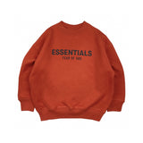 Kids Fog Fear of God Essentials Sweatshirt Limited New Year Christmas Children Red Fleece-Lined Pullover Hooded Sweater for Boys Thickened Warm Coat