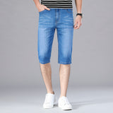 Mens Jean Shorts Jeans Men Summer Denim Shorts Men's Slim Straight Cropped Pants Men's Casual Men's Pants