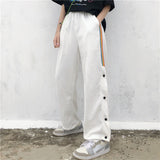 Harajuku Clothing Men Classic Retro Pants Straight Leg Pan Summer Casual Pants Wide Leg Trousers