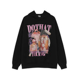 Men Fall Outfits Hip Hop Rock Retro Hooded Sweater Top Hoodie Coat