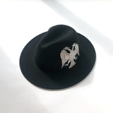 Italian Fedora Hats Top Hat Men's and Women's Hats Wide Brim Warm Fur Felt Hat