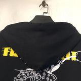 Early Spring Cartoon Skateboard Music Old Man Pattern Hooded Sweater