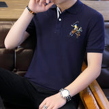 USPA Shirts Summer Short-Sleeved T-shirt Men's Lapel Embroidery Men's Polo Shirt