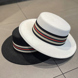 Cam Newton Hats Autumn and Winter British Retro French All-Match Hepburn Style Jazz Flat-Top Cap