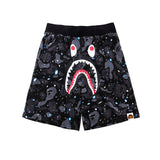 A Ape Print for Kids Shorts Casual Pants Camouflage Luminous Shark Shorts Sweatpants Medium and Small Boys Children's Clothing