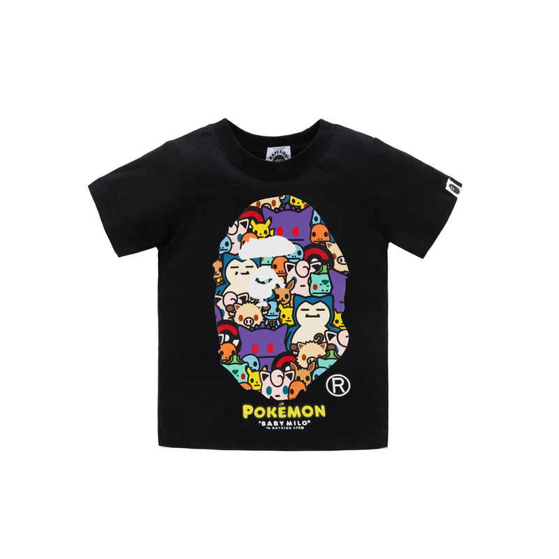 A Ape Print for Kids T Shirt Summer Boys and Girls Short Sleeve T-shirt Children's Clothing