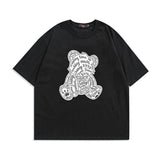2022 Summer man t shirt Printed Bear Crew Neck