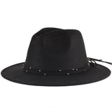 Fedora Hat British Autumn and Winter Top Hat Woolen Wool-like Felt Hat