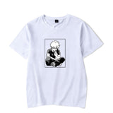 Anime Tshirts Aesthetic Men's Shirt Men's Anime Print Fashion Short Sleeve T-shirt round Neck Loose T-shirt